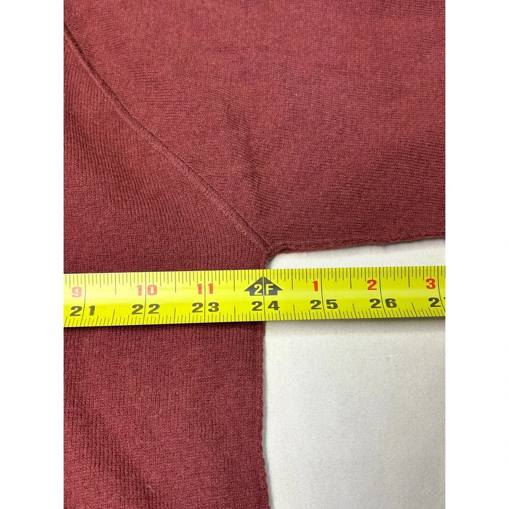 The‎ North Face Mens XXL Quarter Zip Wool Blend Sweater Maroon Burgundy Pullover